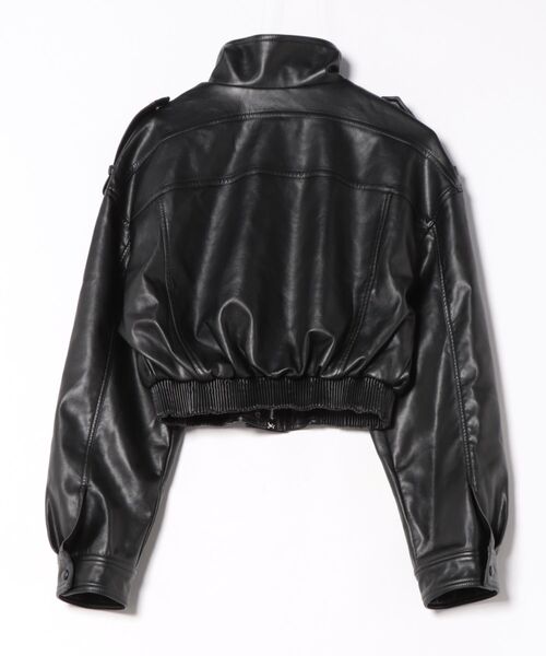 Ritzy(リッツィー)の「フェイクレザーライダースジャケット(ライダースジャケット・レディース・ブラック・LARGE/MEDIUM)」の4枚目の写真