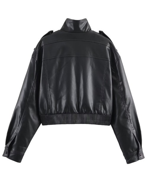Ritzy(リッツィー)の「フェイクレザーライダースジャケット(ライダースジャケット・レディース・ブラック・LARGE/MEDIUM)」の3枚目の写真