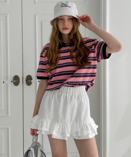 VASCARA(バスカラ)の「Frill Mini Skirt Pants (2colors)(その他パンツ・レディース・ブラック/ホワイト・FREE)」の4枚目の写真