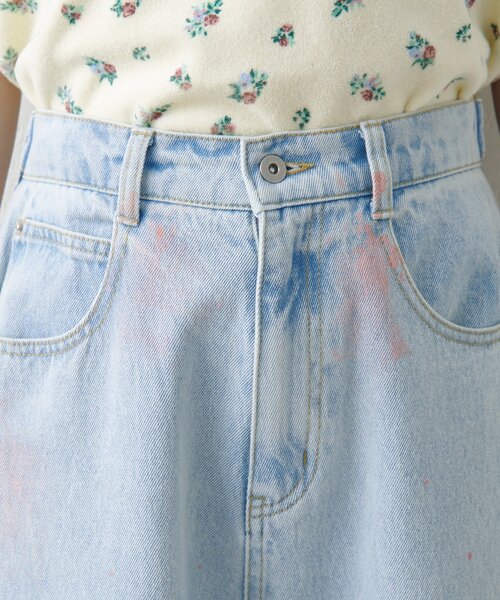 Kastane(カスタネ)の「【2026SSカタログ/2サイズ展開/低身長サイズ/ウエスト調節可】スプレーワイドデニムパンツ(デニムパンツ・レディース・ブラック/ブルー・1/0)」の19枚目の写真