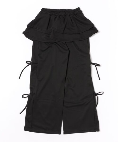 おしゃれスタ(オシャレスタ)の「フリルレイヤード スウェットワイドパンツ(スウェットパンツ・レディース・アイボリー/グレー/ブラウン/ダークグレー/ブラック・FREE)」の20枚目の写真