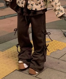 おしゃれスタ（オシャレスタ）の「フリルレイヤード スウェットワイドパンツ（スウェットパンツ）」