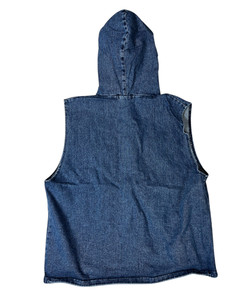 Cross Denim Hood Zip-Up ((blue))（ベスト）｜SK8ER ROCK（スケーター