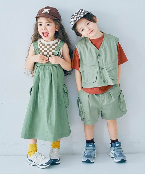 p.premier（ピードットプルミエ）の「BIGポケットワークハーフパンツ（その他パンツ・キッズ・カーキ/キャメル/チャコール・100/80/110/90/140/130/120）」の12枚目の写真