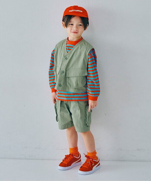 p.premier（ピードットプルミエ）の「BIGポケットワークハーフパンツ（その他パンツ・キッズ・カーキ/キャメル/チャコール・100/80/110/90/140/130/120）」の13枚目の写真