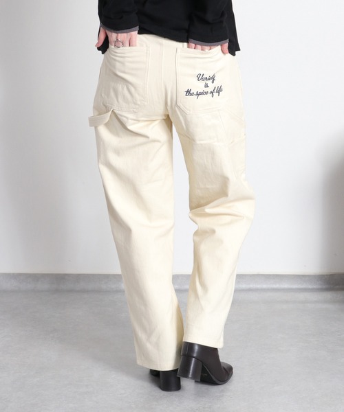 cepo（セポ）の「〈セットアップ対応可能〉刺繍ペインターデニムパンツ（デニムパンツ・レディース・オフホワイト/ブラック・S/L/M）」の2枚目の写真