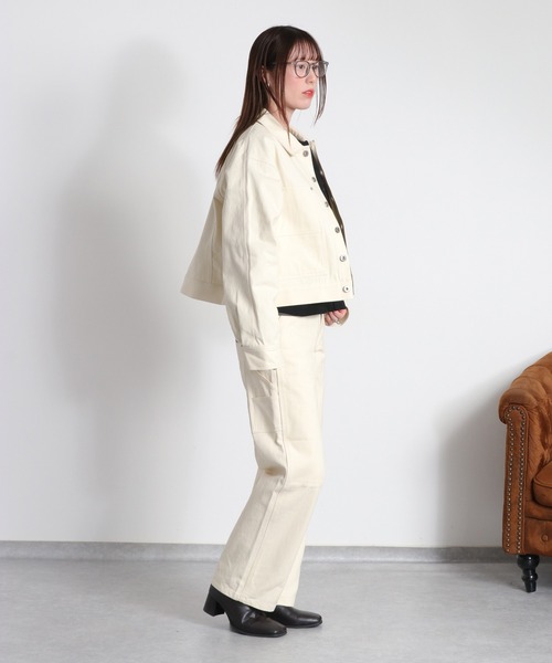 cepo（セポ）の「〈セットアップ対応可能〉刺繍ペインターデニムパンツ（デニムパンツ・レディース・オフホワイト/ブラック・S/L/M）」の21枚目の写真