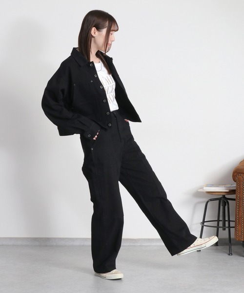 cepo（セポ）の「〈セットアップ対応可能〉刺繍ペインターデニムパンツ（デニムパンツ・レディース・オフホワイト/ブラック・S/L/M）」の8枚目の写真