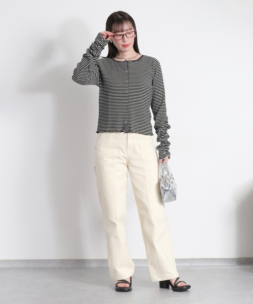 cepo(セポ)の「〈セットアップ対応可能〉刺繍ペインターデニムパンツ(デニムパンツ・レディース・オフホワイト/ブラック・S/L/M)」の7枚目の写真