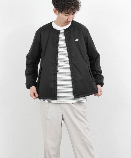 DANTON(ダントン)の「【DANTON/ダントン】DT-A0633SNT INSULATION COLLARLESS JACKET 26SS(ブルゾン・メンズ・ブラック/グレー・S/M/L/XL)」の8枚目の写真