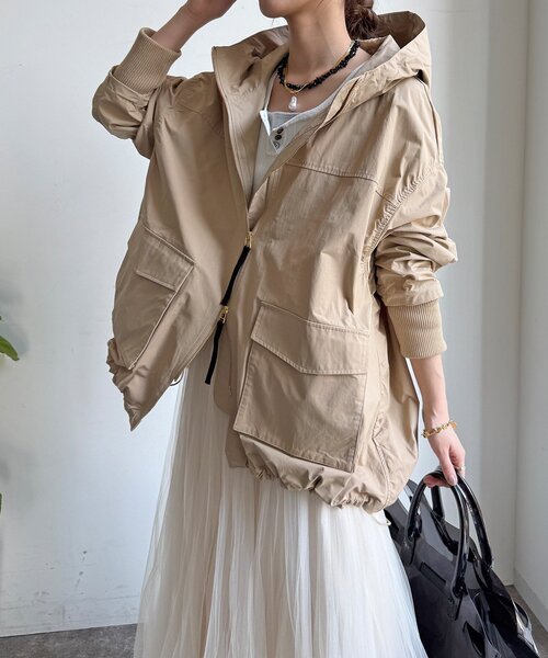 DouDou(ドゥドゥ)の「マンパMA1(その他アウター・レディース・ブラック/ライトベージュ/ベージュ・FREE)」の3枚目の写真