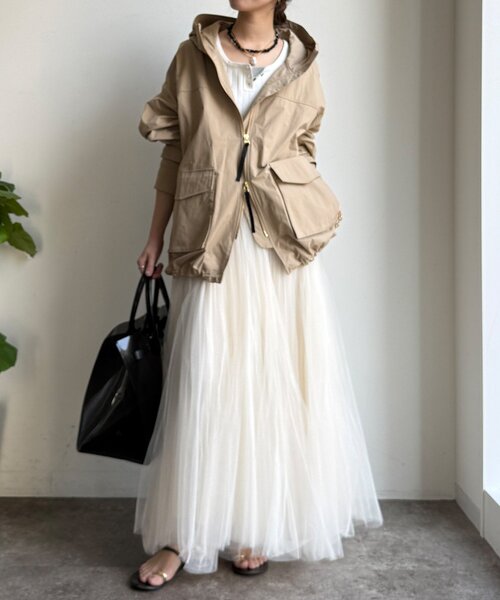 DouDou(ドゥドゥ)の「マンパMA1(その他アウター・レディース・ブラック/ライトベージュ/ベージュ・FREE)」の22枚目の写真