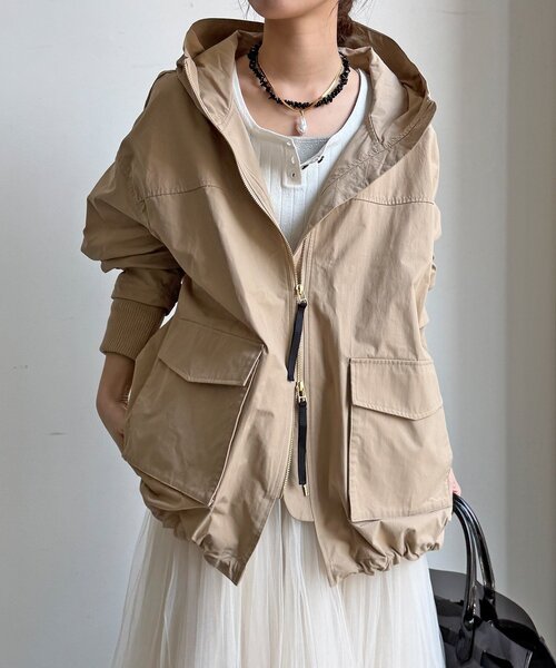 DouDou(ドゥドゥ)の「マンパMA1(その他アウター・レディース・ブラック/ライトベージュ/ベージュ・FREE)」の15枚目の写真