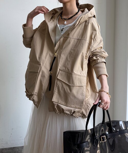 DouDou(ドゥドゥ)の「マンパMA1(その他アウター・レディース・ブラック/ライトベージュ/ベージュ・FREE)」の16枚目の写真