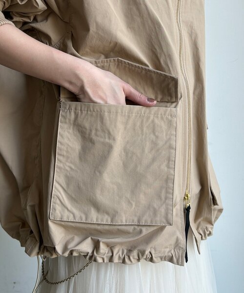 DouDou(ドゥドゥ)の「マンパMA1(その他アウター・レディース・ブラック/ライトベージュ/ベージュ・FREE)」の5枚目の写真