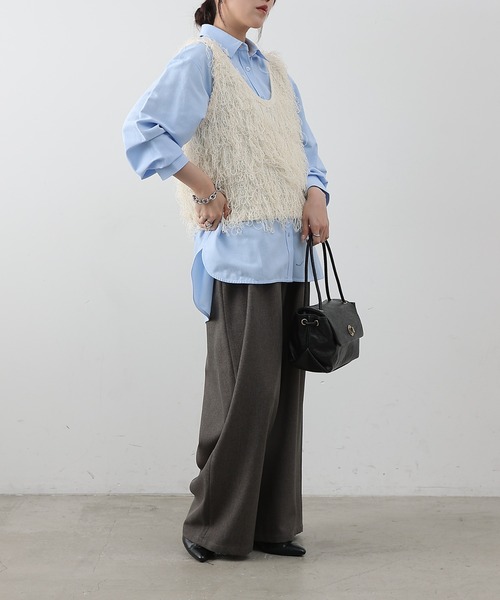 COLONY 2139（コロニートゥーワンスリーナイン）の「ループフリンジベスト（ベスト・レディース・ブラック/アイボリー/ライトグレー・FREE）」の11枚目の写真