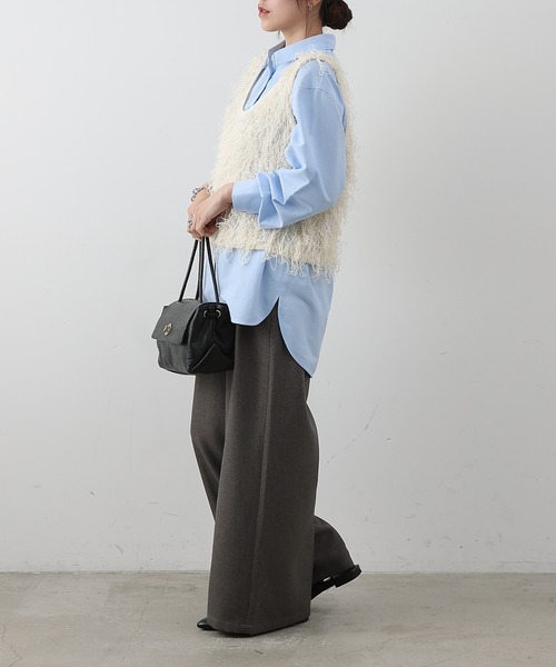 COLONY 2139（コロニートゥーワンスリーナイン）の「ループフリンジベスト（ベスト・レディース・ブラック/アイボリー/ライトグレー・FREE）」の9枚目の写真