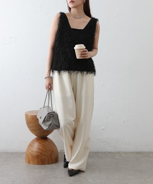 COLONY 2139（コロニートゥーワンスリーナイン）の「ループフリンジベスト（ベスト・レディース・ブラック/アイボリー/ライトグレー・FREE）」の16枚目の写真