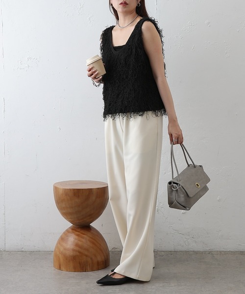 COLONY 2139（コロニートゥーワンスリーナイン）の「ループフリンジベスト（ベスト・レディース・ブラック/アイボリー/ライトグレー・FREE）」の17枚目の写真