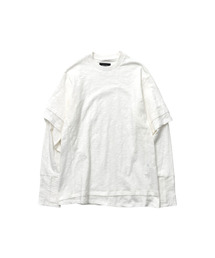 999HUMANITY（999ヒューマニティ）の「ダブルレイヤードロングスリーブTシャツ（オフホワイト）（Tシャツ/カットソー）」