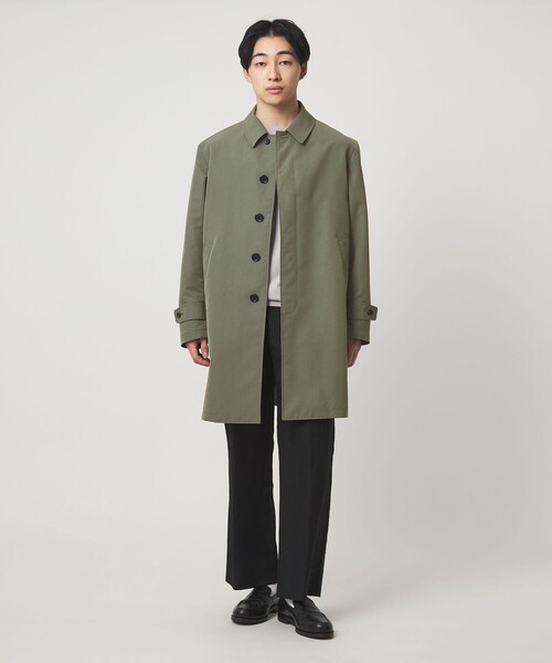 green label relaxing（グリーンレーベルリラクシング）の「A+ ミノテック スプリング バルカラーコート ステンカラーコート -撥水・防風・透湿-（ステンカラーコート・メンズ・ブラック/オリーブ・S/M/L/XL）」の6枚目の写真