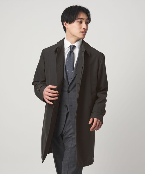 green label relaxing（グリーンレーベルリラクシング）の「A+ ミノテック スプリング バルカラーコート ステンカラーコート -撥水・防風・透湿-（ステンカラーコート・メンズ・ブラック/オリーブ・S/M/L/XL）」の8枚目の写真