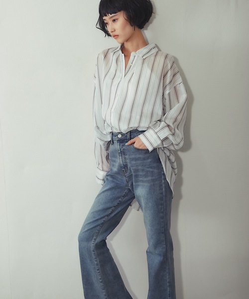ANOTHER S(アナザーエス)の「ストレッチフレアデニムパンツ(デニムパンツ・レディース・ブルー系3/ブルー系1/ブラック/ブルー系2/ブルー系4・S/M/L)」の11枚目の写真