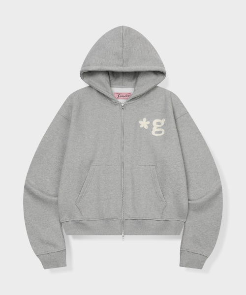 GRUNDEN(グルンデン)の「HAND WORK FLUFFY HOODIE ZIP-UP (GREY)(パーカー・レディース・その他・SMALL/LARGE)」の1枚目の写真