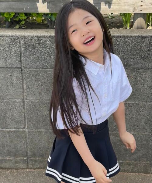 MUSINSA STANDARD KIDS（ムシンサスタンダードキッズ）の「オーバーサイズオックスフォード半袖シャツ[ホワイト]（シャツ/ブラウス・レディース・その他・110/120/130/140/150/160）」の4枚目の写真