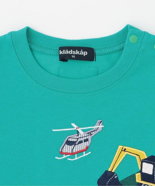 kladskap(クレードスコープ)の「乗り物と道路長袖Tシャツ(Tシャツ/カットソー・キッズ・イエロー/グリーン・80cm/130cm/120cm/110cm/100cm/90cm)」の4枚目の写真