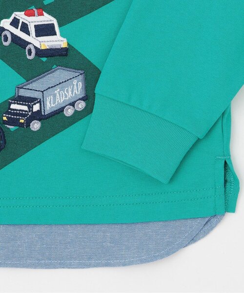 kladskap(クレードスコープ)の「乗り物と道路長袖Tシャツ(Tシャツ/カットソー・キッズ・イエロー/グリーン・80cm/130cm/120cm/110cm/100cm/90cm)」の7枚目の写真