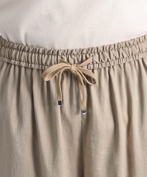 Anside（アンサイド）の「オーガンジーフリルラインパンツ（その他パンツ・レディース・ブラック/ベージュ・M）」の12枚目の写真