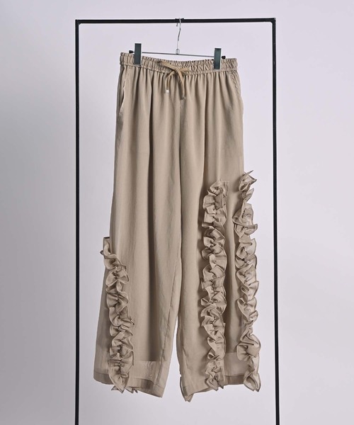 Anside（アンサイド）の「オーガンジーフリルラインパンツ（その他パンツ・レディース・ブラック/ベージュ・M）」の20枚目の写真