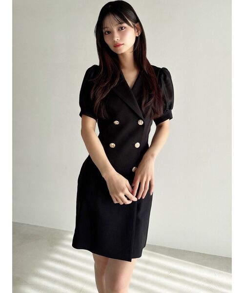 RESEXXY（リゼクシー）の「レースアップスリーブシアーワンピース（ワンピース・レディース・オレンジ/ホワイト/ブラック・FREE）」の14枚目の写真