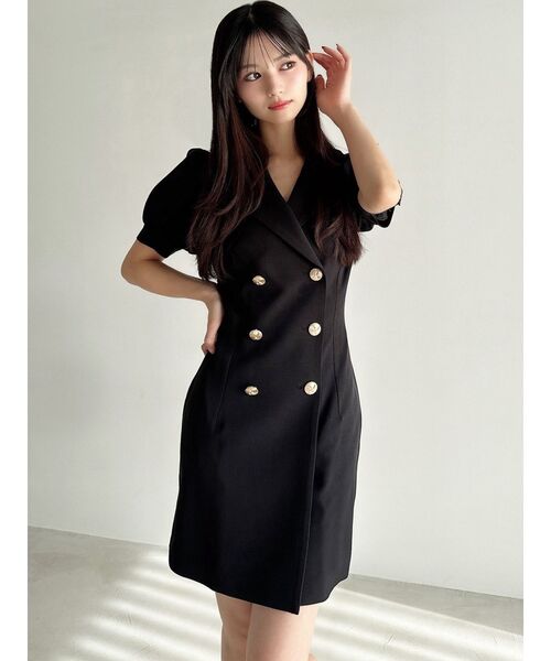 RESEXXY（リゼクシー）の「レースアップスリーブシアーワンピース（ワンピース・レディース・オレンジ/ホワイト/ブラック・FREE）」の15枚目の写真