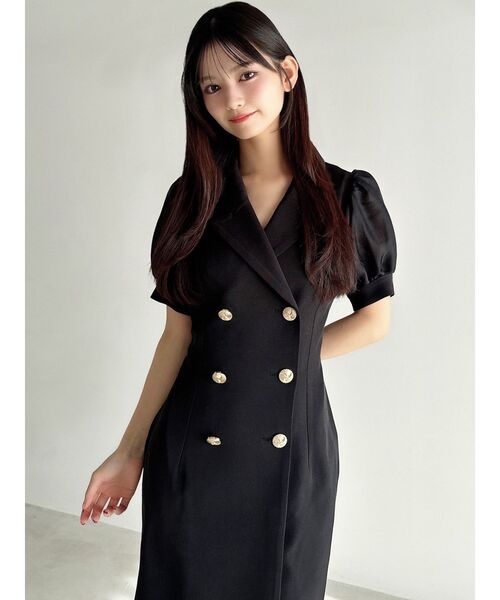 RESEXXY（リゼクシー）の「レースアップスリーブシアーワンピース（ワンピース・レディース・オレンジ/ホワイト/ブラック・FREE）」の16枚目の写真