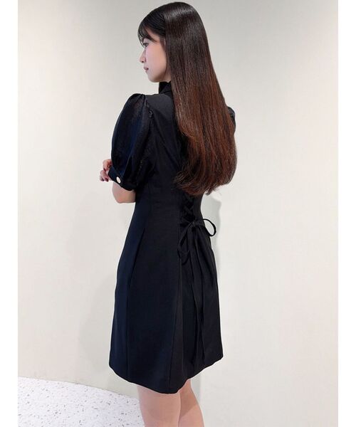 RESEXXY（リゼクシー）の「レースアップスリーブシアーワンピース（ワンピース・レディース・オレンジ/ホワイト/ブラック・FREE）」の19枚目の写真