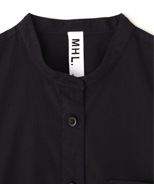 MHL.（エムエイチエル）の「COTTON RAMIE POPLIN（シャツ/ブラウス・レディース・ブラック/ライトグレー・2/1）」の8枚目の写真