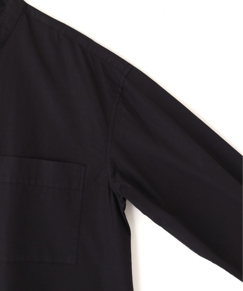 MHL.（エムエイチエル）の「COTTON RAMIE POPLIN（シャツ/ブラウス・レディース・ブラック/ライトグレー・2/1）」の9枚目の写真