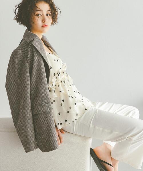 N.（N. Natural Beauty Basic）（エヌエヌナチュラルビューティーベーシック）の「ドットキャミビスチェ（キャミソール・レディース・ホワイト系その他/ブラック系その他・ﾌﾘ-）」の16枚目の写真