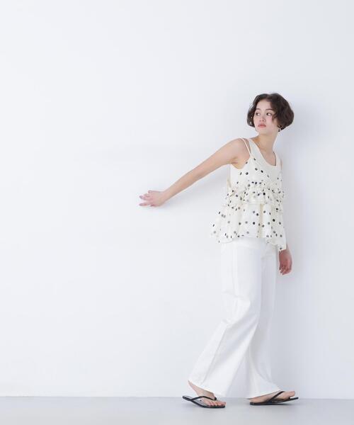 N.（N. Natural Beauty Basic）（エヌエヌナチュラルビューティーベーシック）の「ドットキャミビスチェ（キャミソール・レディース・ホワイト系その他/ブラック系その他・ﾌﾘ-）」の11枚目の写真