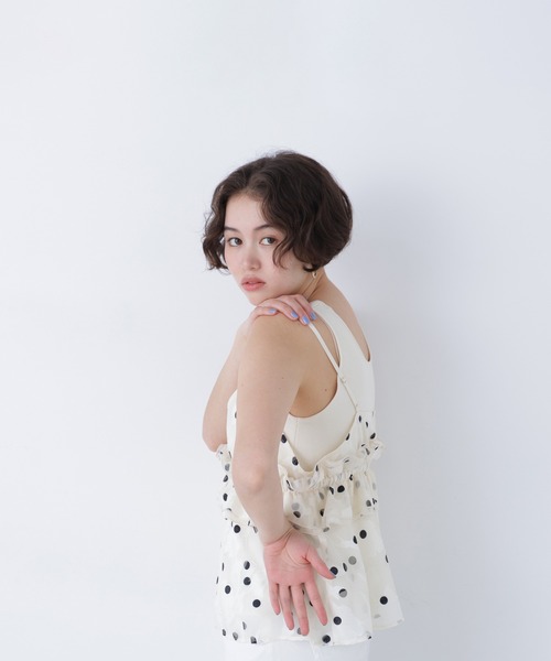 N.（N. Natural Beauty Basic）（エヌエヌナチュラルビューティーベーシック）の「ドットキャミビスチェ（キャミソール・レディース・ホワイト系その他/ブラック系その他・ﾌﾘ-）」の17枚目の写真