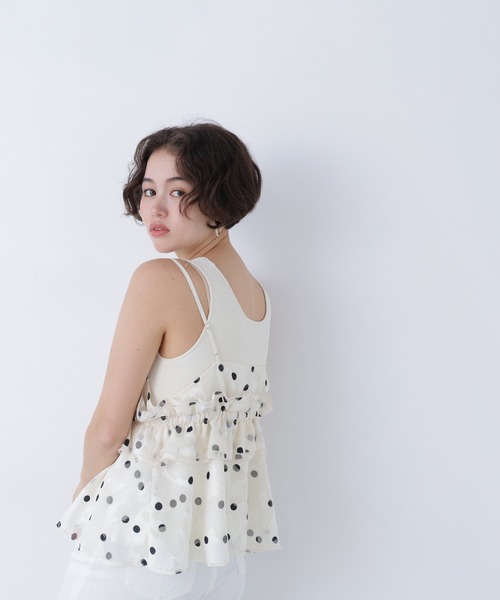 N.（N. Natural Beauty Basic）（エヌエヌナチュラルビューティーベーシック）の「ドットキャミビスチェ（キャミソール・レディース・ホワイト系その他/ブラック系その他・ﾌﾘ-）」の20枚目の写真