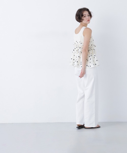 N.（N. Natural Beauty Basic）（エヌエヌナチュラルビューティーベーシック）の「ドットキャミビスチェ（キャミソール・レディース・ホワイト系その他/ブラック系その他・ﾌﾘ-）」の21枚目の写真