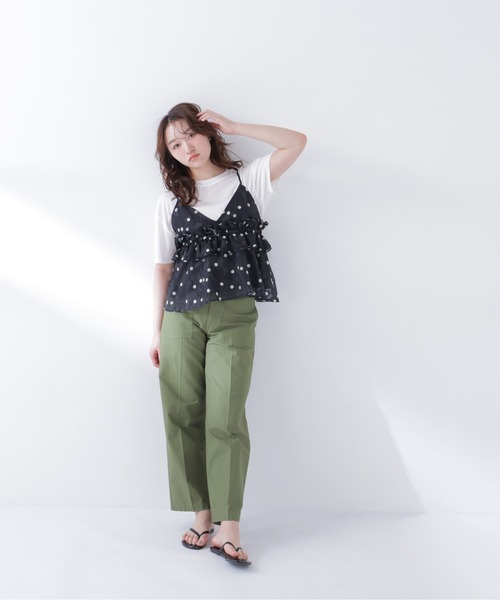 N.（N. Natural Beauty Basic）（エヌエヌナチュラルビューティーベーシック）の「ドットキャミビスチェ（キャミソール・レディース・ホワイト系その他/ブラック系その他・ﾌﾘ-）」の5枚目の写真