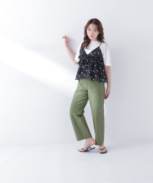 N.（N. Natural Beauty Basic）（エヌエヌナチュラルビューティーベーシック）の「ドットキャミビスチェ（キャミソール・レディース・ホワイト系その他/ブラック系その他・ﾌﾘ-）」の10枚目の写真