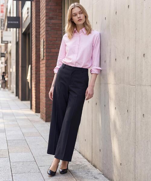 DRESSTERIOR（ドレステリア）の「【接触冷感/セットアップ可】２WAYストレッチ ワイドパンツ（その他パンツ・レディース・ネイビー/ダークブラウン・34/36/38/40）」の4枚目の写真