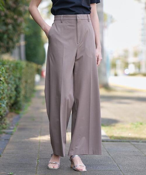 DRESSTERIOR（ドレステリア）の「【接触冷感/セットアップ可】２WAYストレッチ ワイドパンツ（その他パンツ・レディース・ネイビー/ダークブラウン・34/36/38/40）」の7枚目の写真