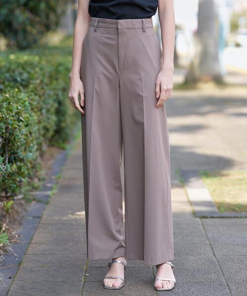 DRESSTERIOR（ドレステリア）の「【接触冷感/セットアップ可】２WAYストレッチ ワイドパンツ（その他パンツ・レディース・ネイビー/ダークブラウン・34/36/38/40）」の8枚目の写真