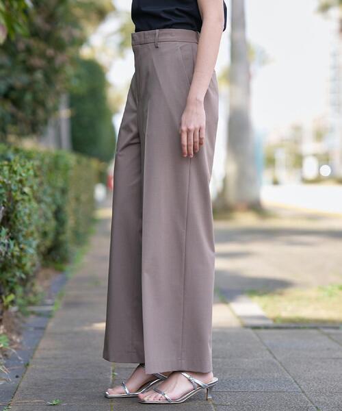 DRESSTERIOR（ドレステリア）の「【接触冷感/セットアップ可】２WAYストレッチ ワイドパンツ（その他パンツ・レディース・ネイビー/ダークブラウン・34/36/38/40）」の9枚目の写真